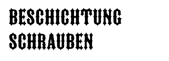 Beschichtung Schrauben